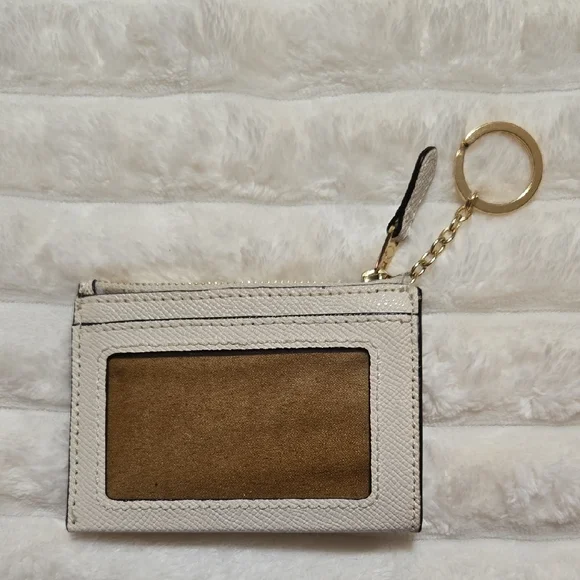 Coach Beige Card Holder with Gold Chain - Picture 2 of 9